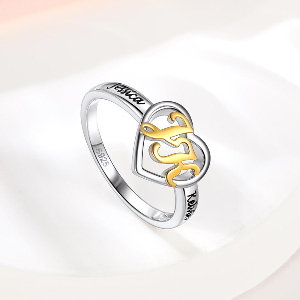 Personalized Name Initial Ring for Women