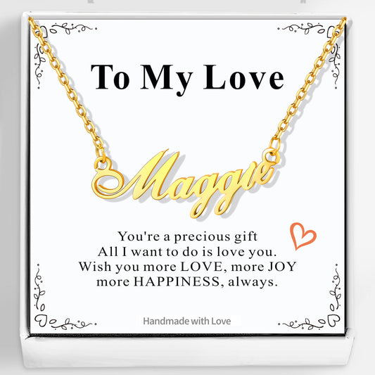 Personalized_Name_Necklace_for_Women with Greeting Card