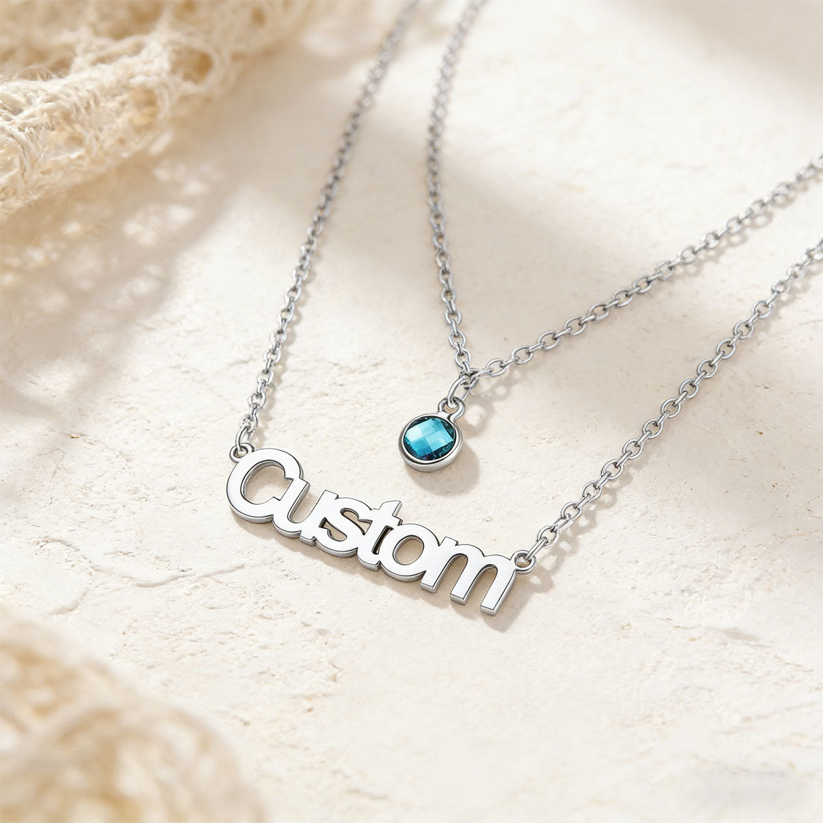 Personalized Name Necklace with Birthstone