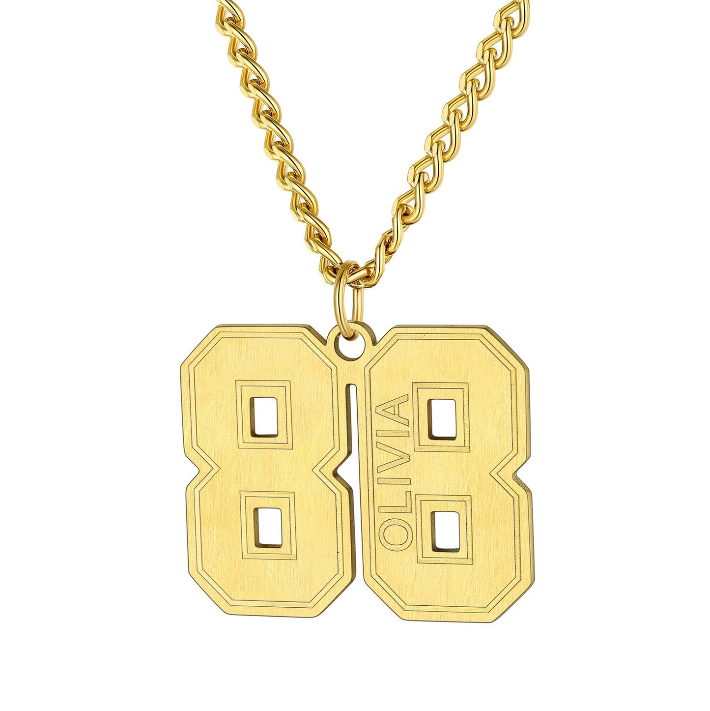 Personalized Name Number Necklace Jersey Number Necklace 2 digits