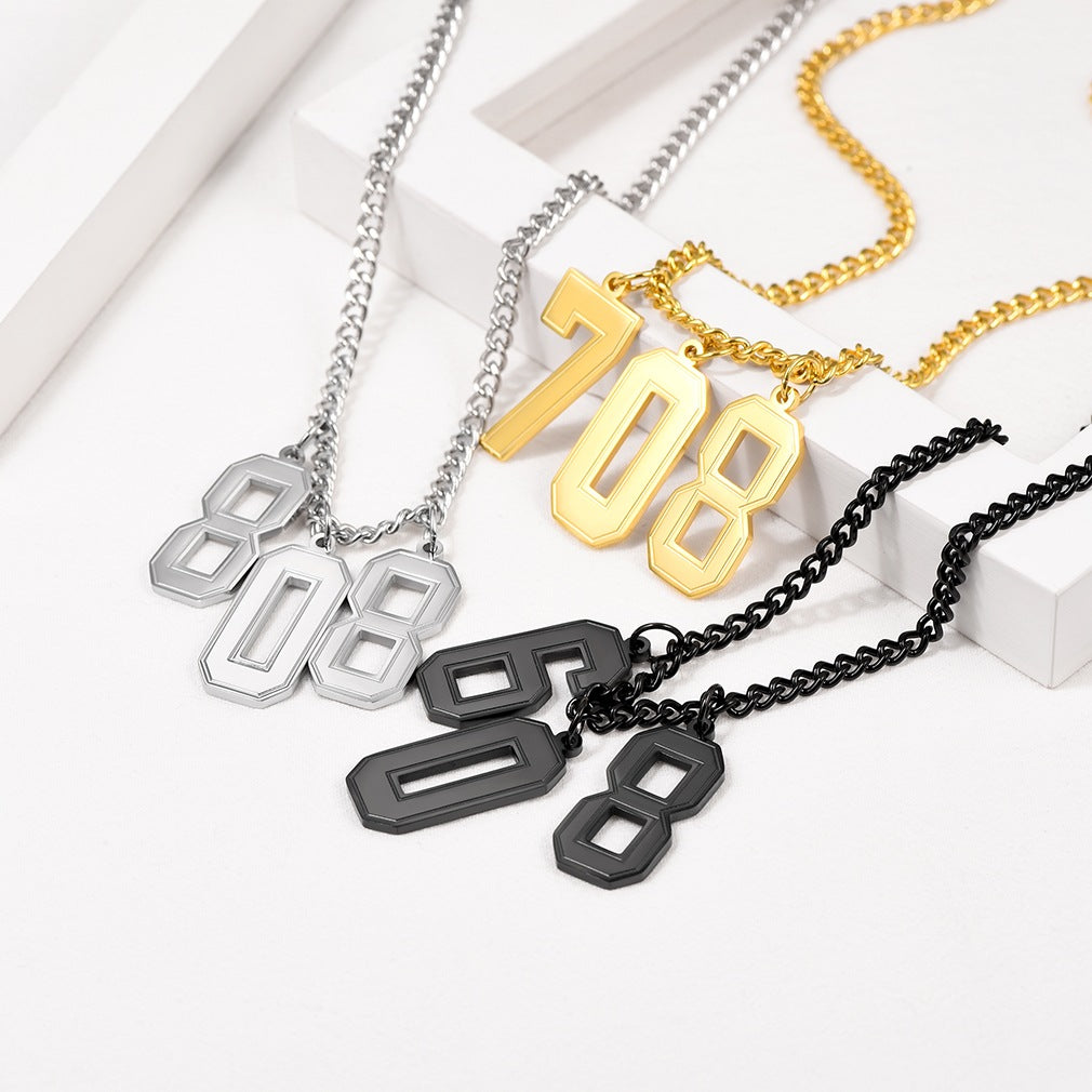 Personalized Number Necklace in different color