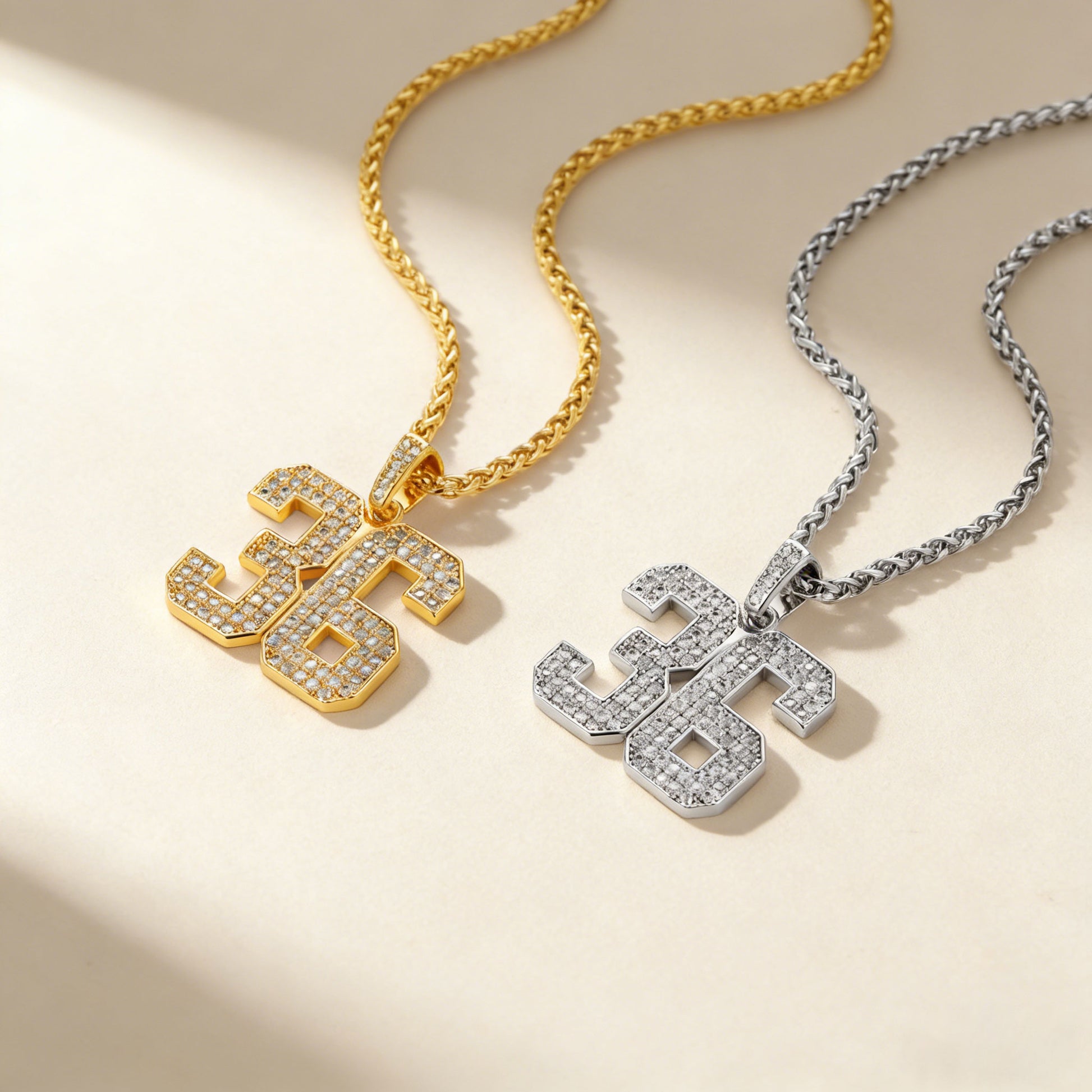 Personalized Number Necklaces in different color