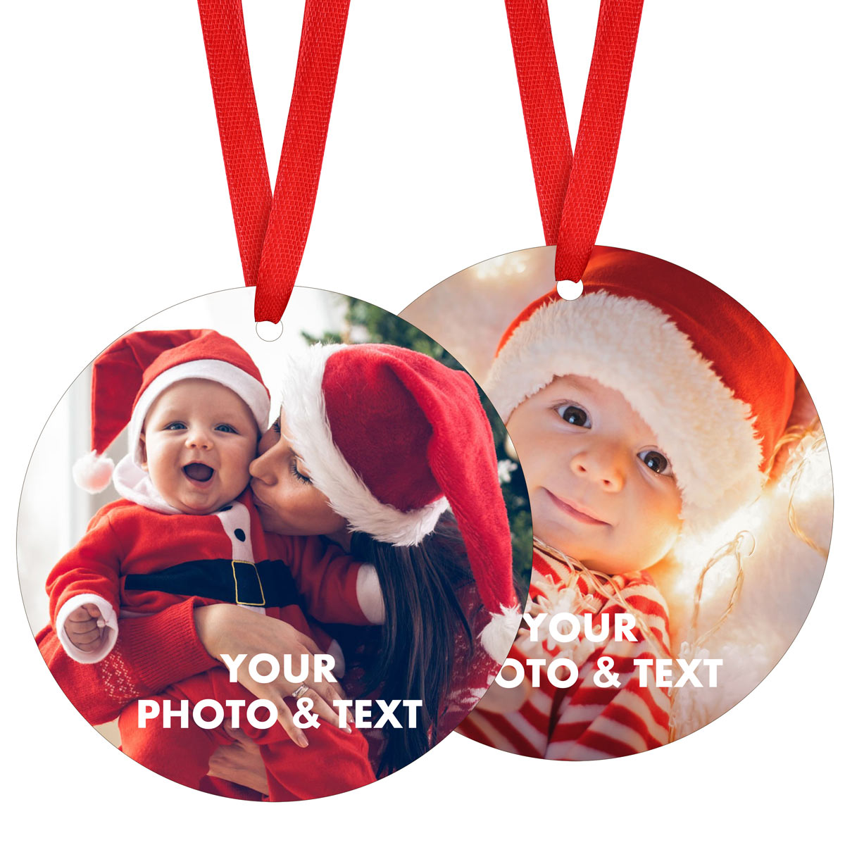 Personalized Photo Christmas Ornaments for Family Lover