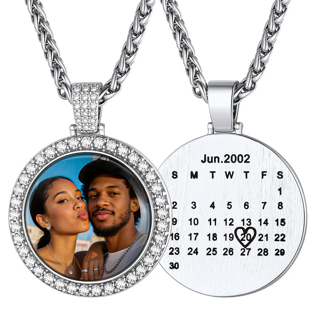 Custom Calendar Photo Necklace