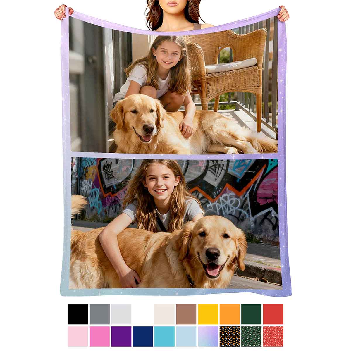 Personalized Photos Blanket Custom 2 Photos