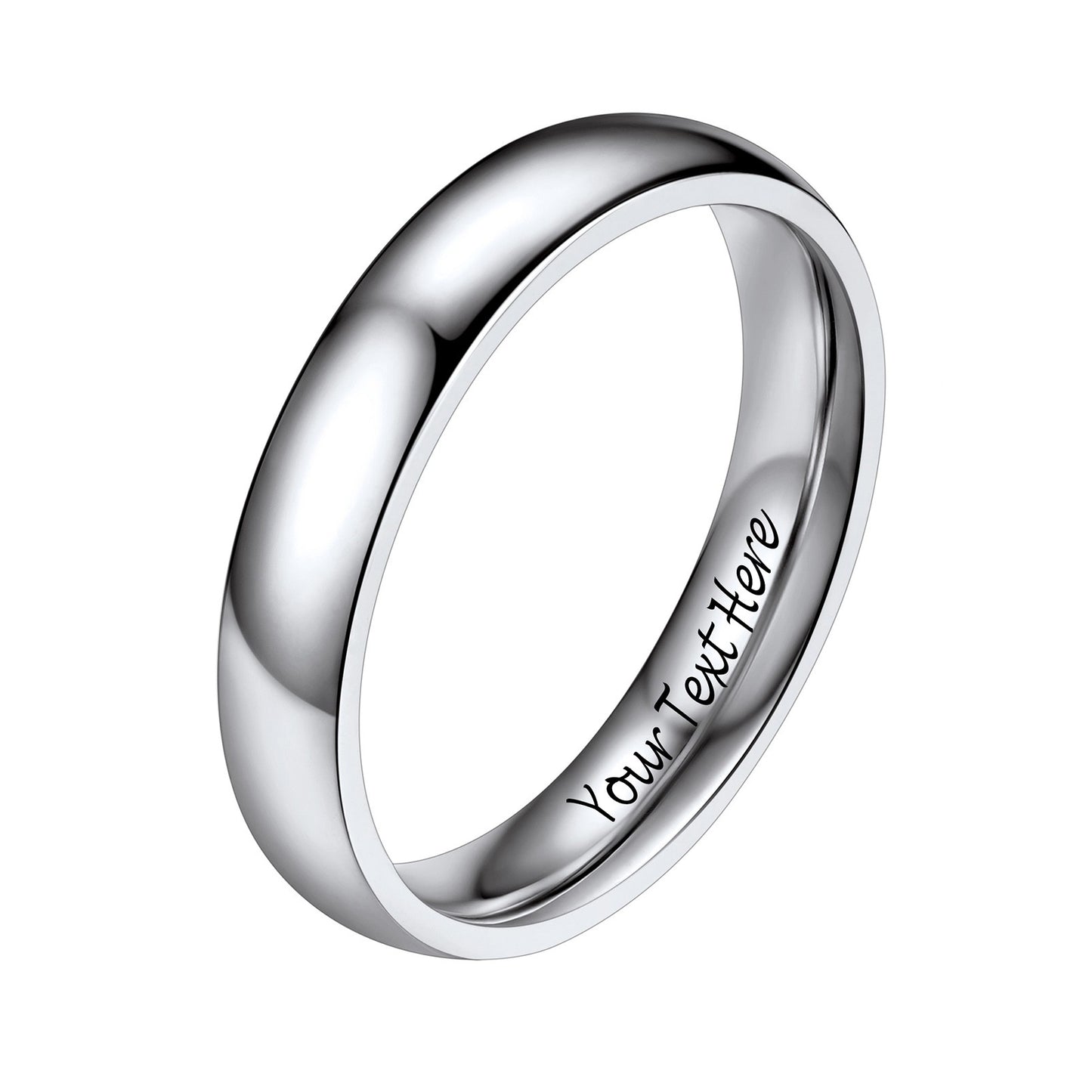 Personalized Plain Ring for Couple