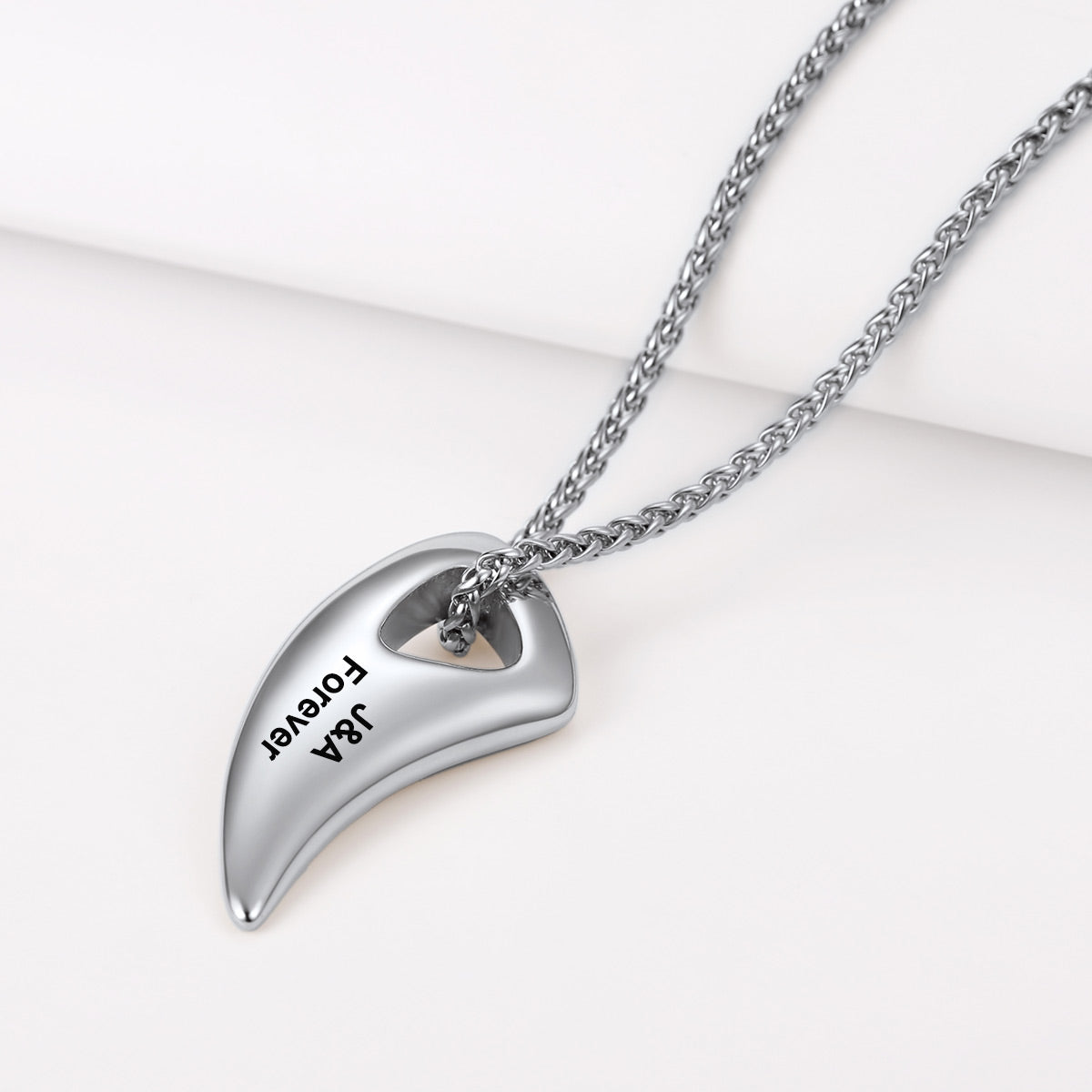 Personalized Wolf Tooth Necklace in Stanless Steel 