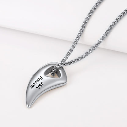 Personalized Wolf Tooth Necklace in Stanless Steel 