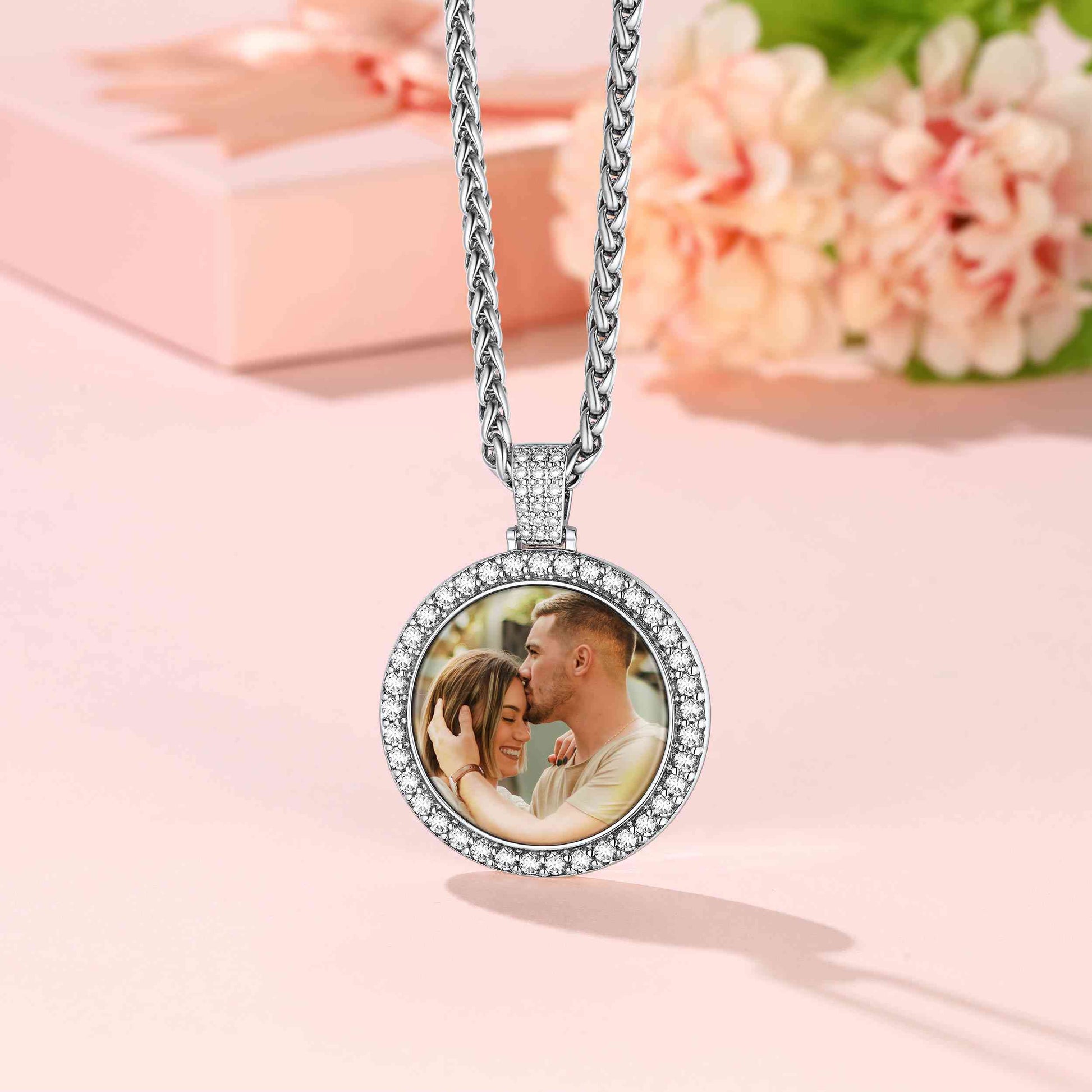 Photo Necklace With Cubic Zirconia