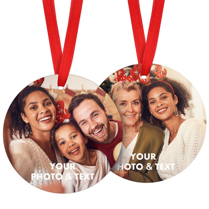 Photo Christmas Ornaments for Family Lover