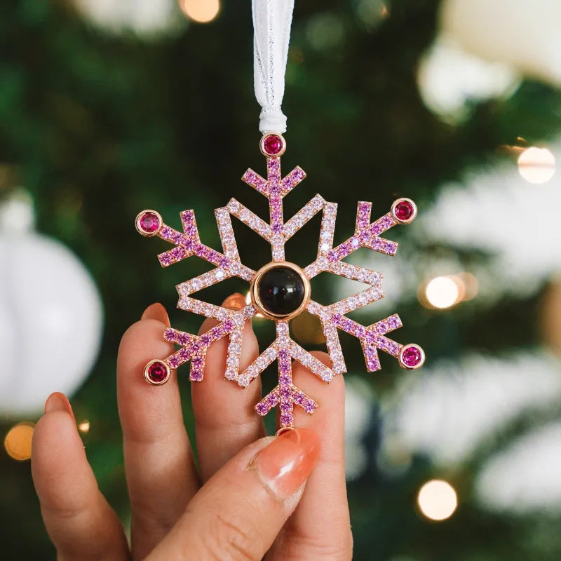 Pink Snowflak Ornament