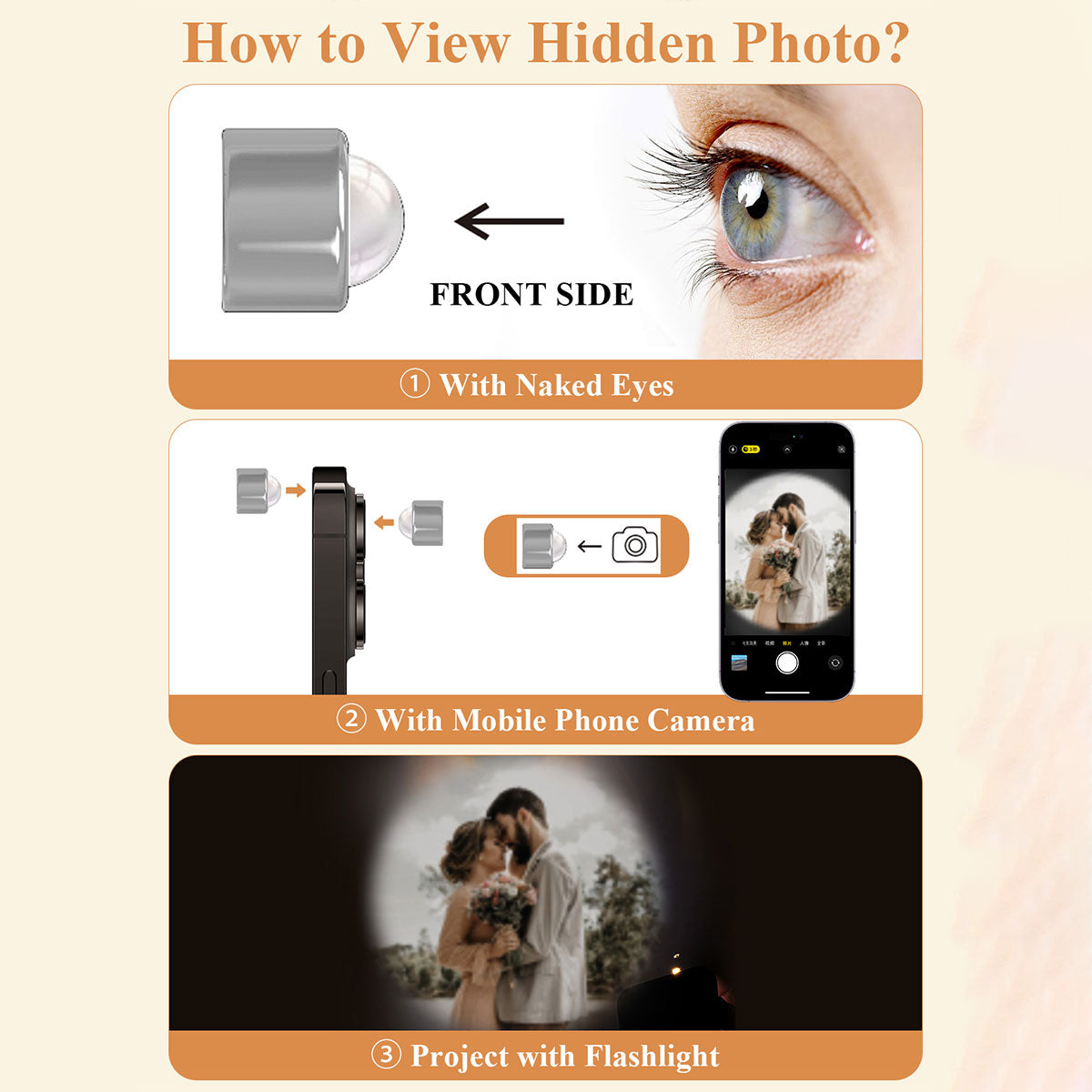 Projection Necklace How to View Hidden Photo?
