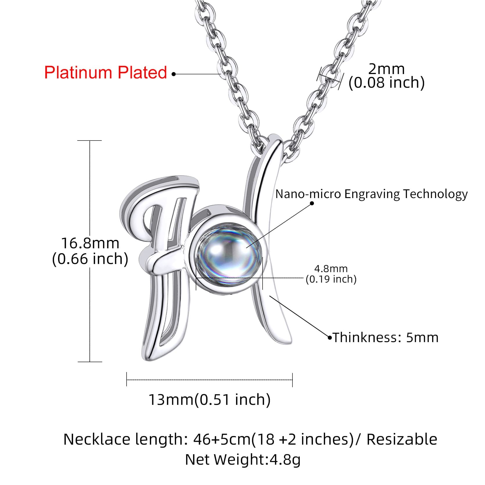 Projective Necklace With Photo for women men