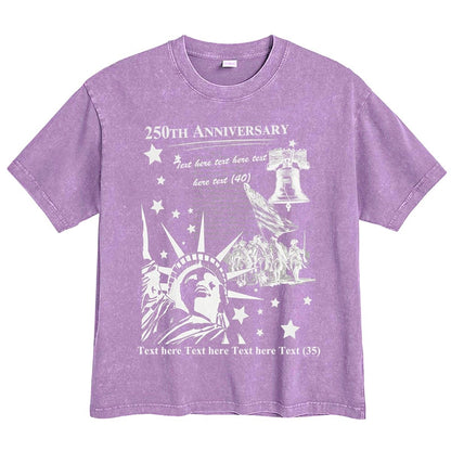 Purple Custom 250th Anniversary USA T Shirt 4th of July Shirts