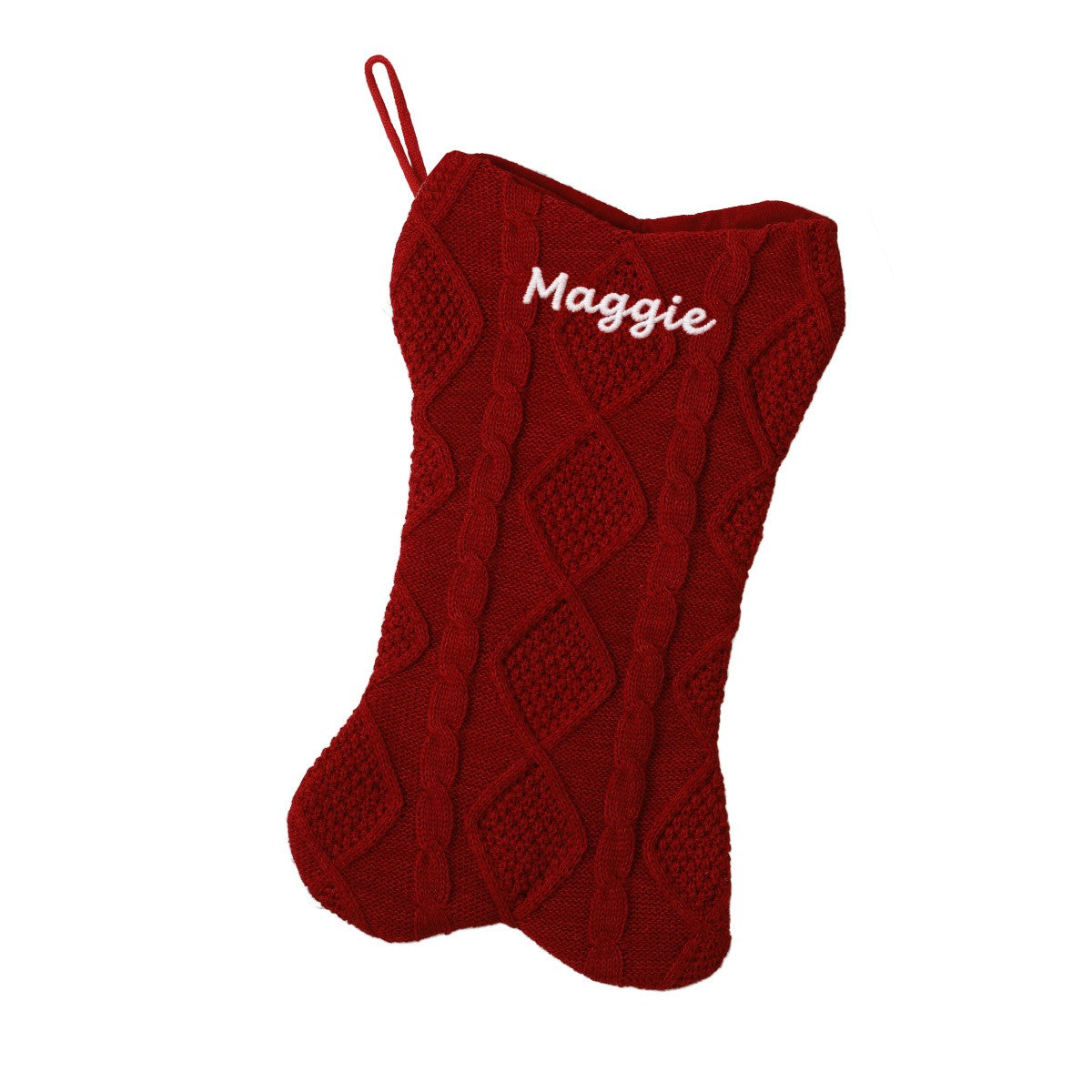 Red Bone Shape Christmas Stockings