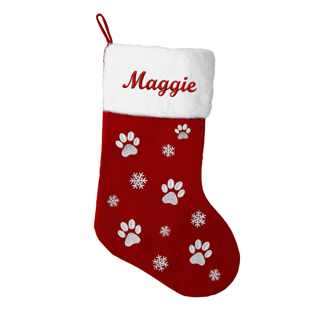 Red Paw Christmas Stockings