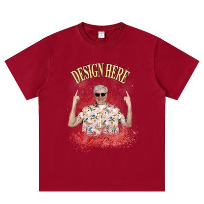 Red Personalized Photo and Text T-Shirts