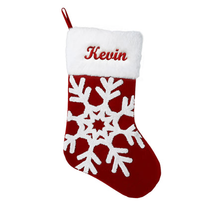 Red Snowflake Christmas Stockings