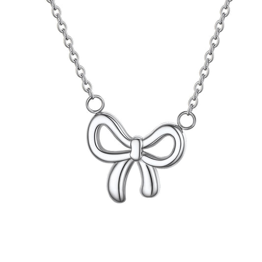 Ribbon Bow Necklace for Women