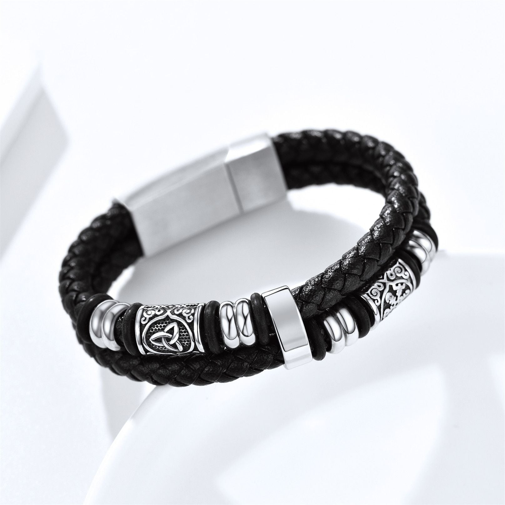 Row Leather Braided Bracelet