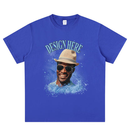 Royal Blue Custom Photo and Text T-Shirts