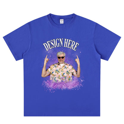 Royal Blue Personalized Photo and Text T-Shirts