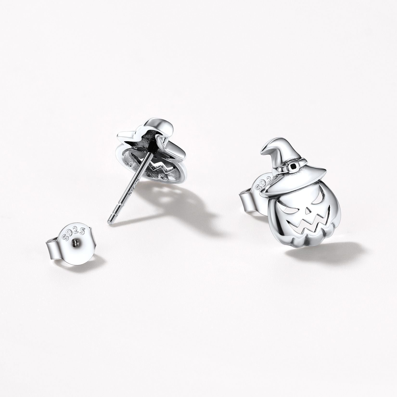 S925 Silver Jack Skellington Stud Earrings