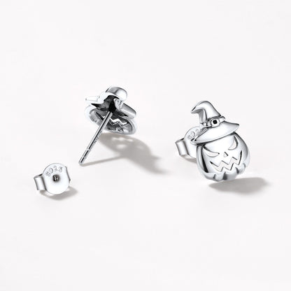 S925 Silver Jack Skellington Stud Earrings