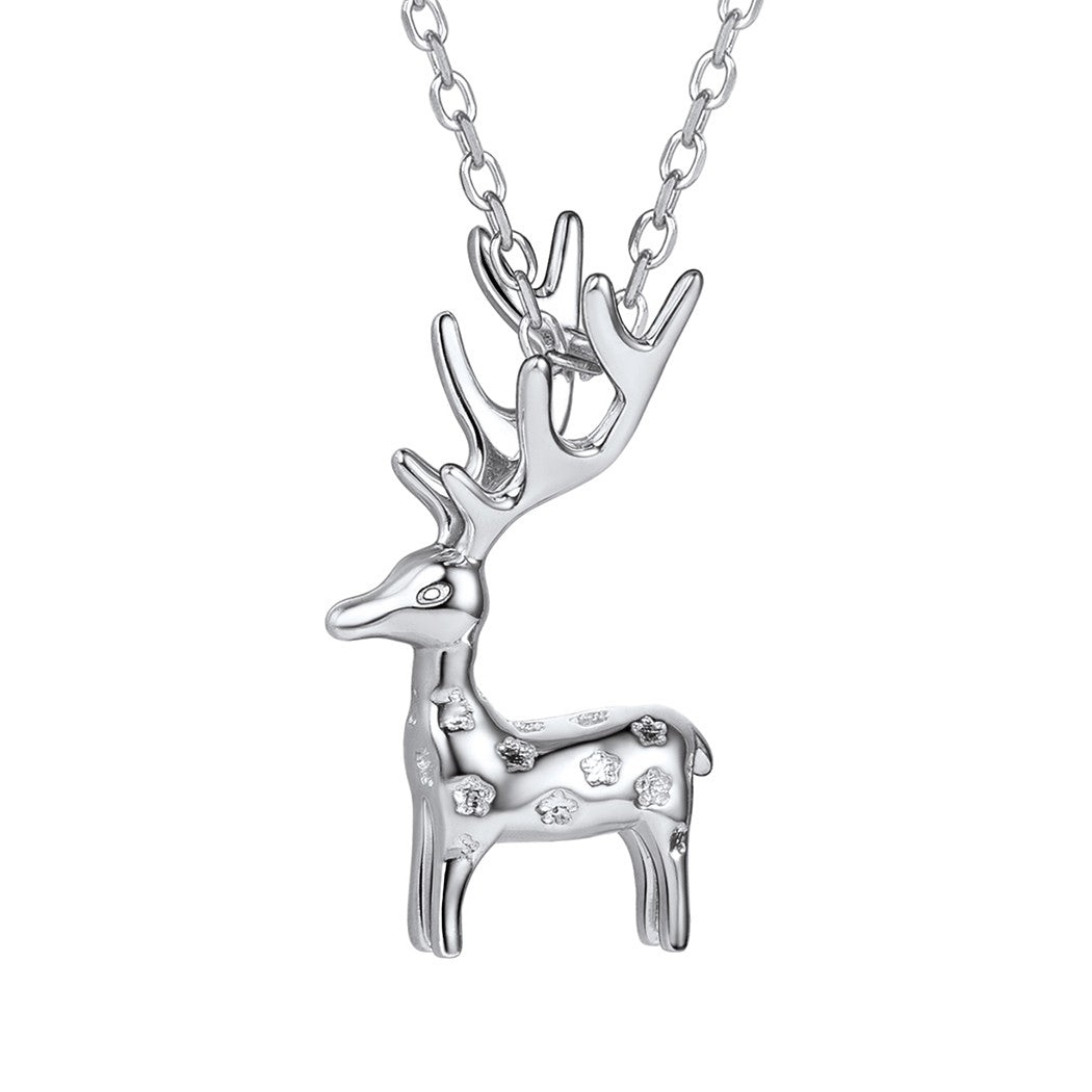 ⚡ Flash Sale 925 Sterling Silver Sika Deer Necklace