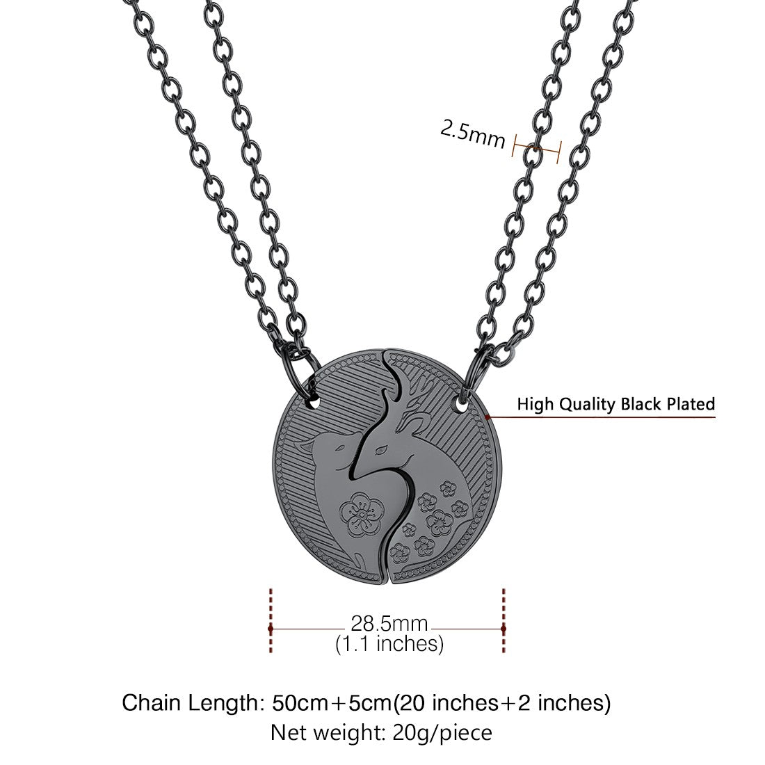 Sale Sika Deer Puzzle Necklaces: Dimension, Durable, Solid