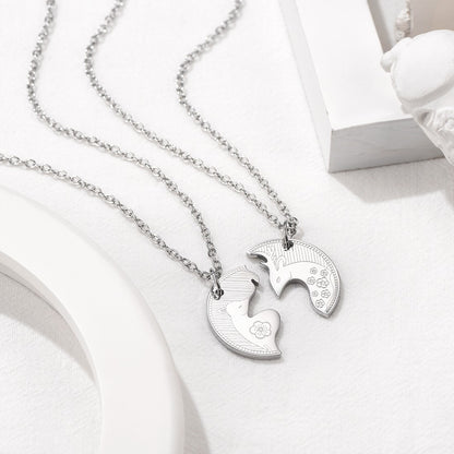 Sale Sika Deer Puzzle Necklaces in Steel