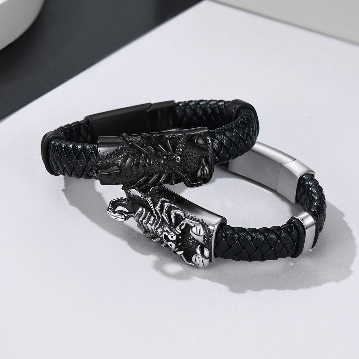 Scorpion Leather Braided Bracelet in different color