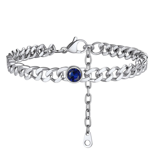 September Birthstone Anklet Silver PSA40044