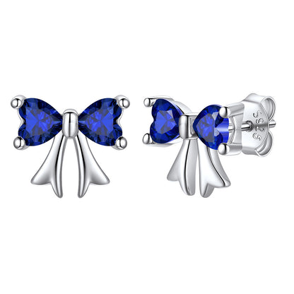 September Birthstone Bow Earrings