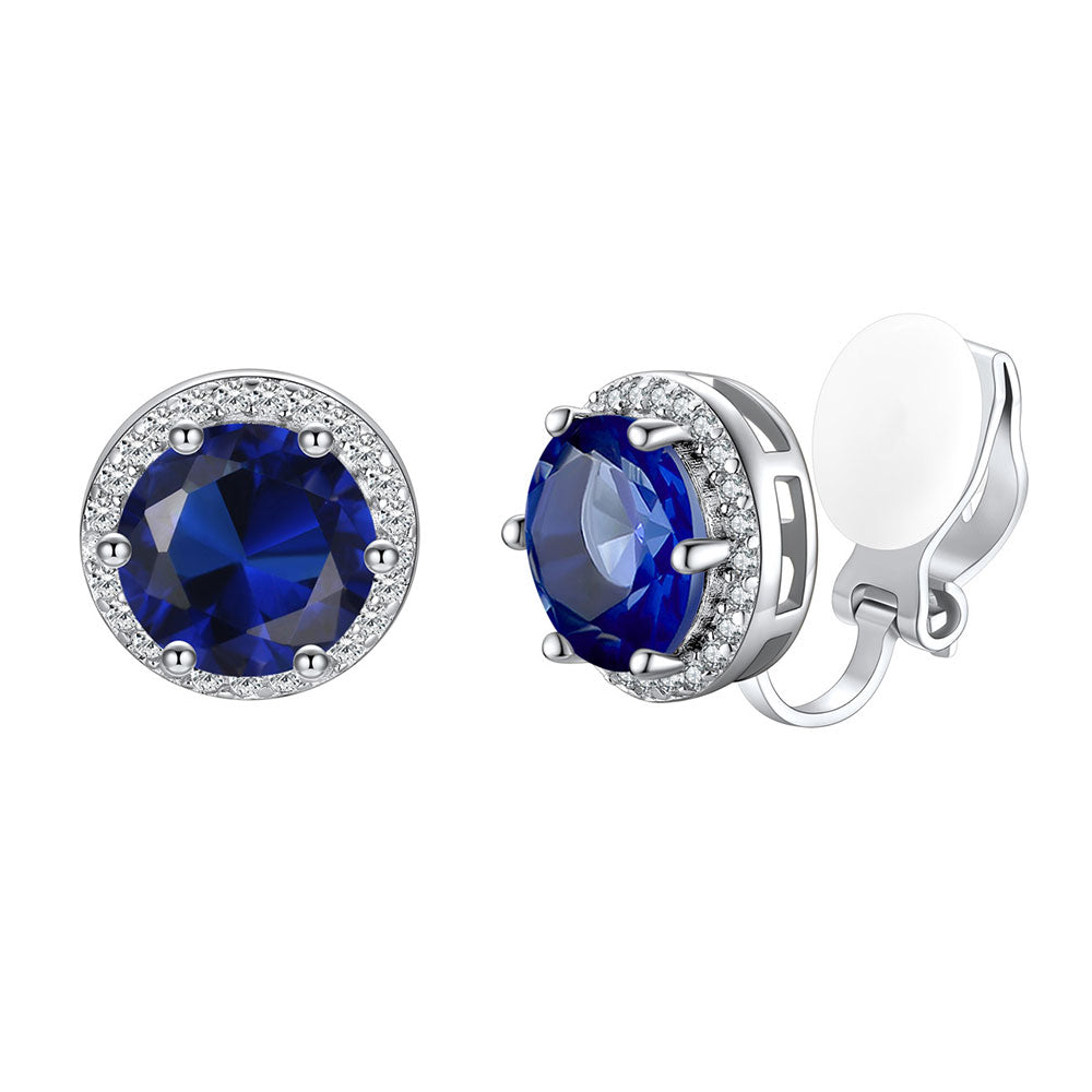 September Birthstone Non-Pierced Clip-on Earrings