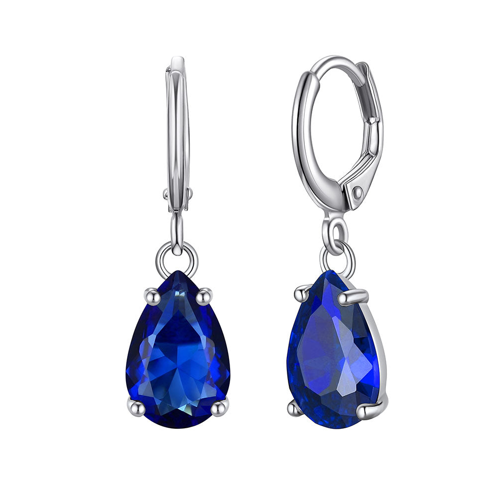 September Birthstone Teardrop Dangle Earrings