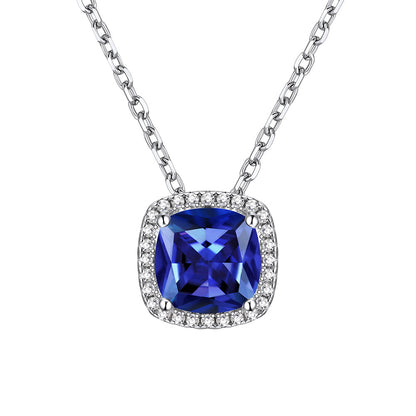 September Cushion Cut Necklace