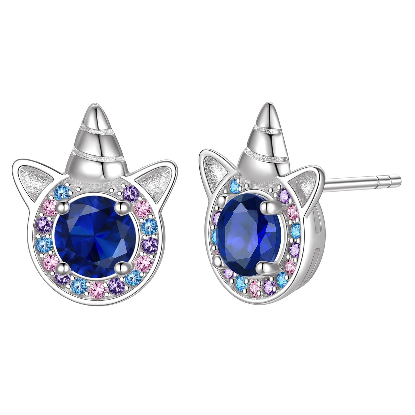 September Unicorn Stud Earrings