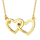 Silver Heart Necklace Gold