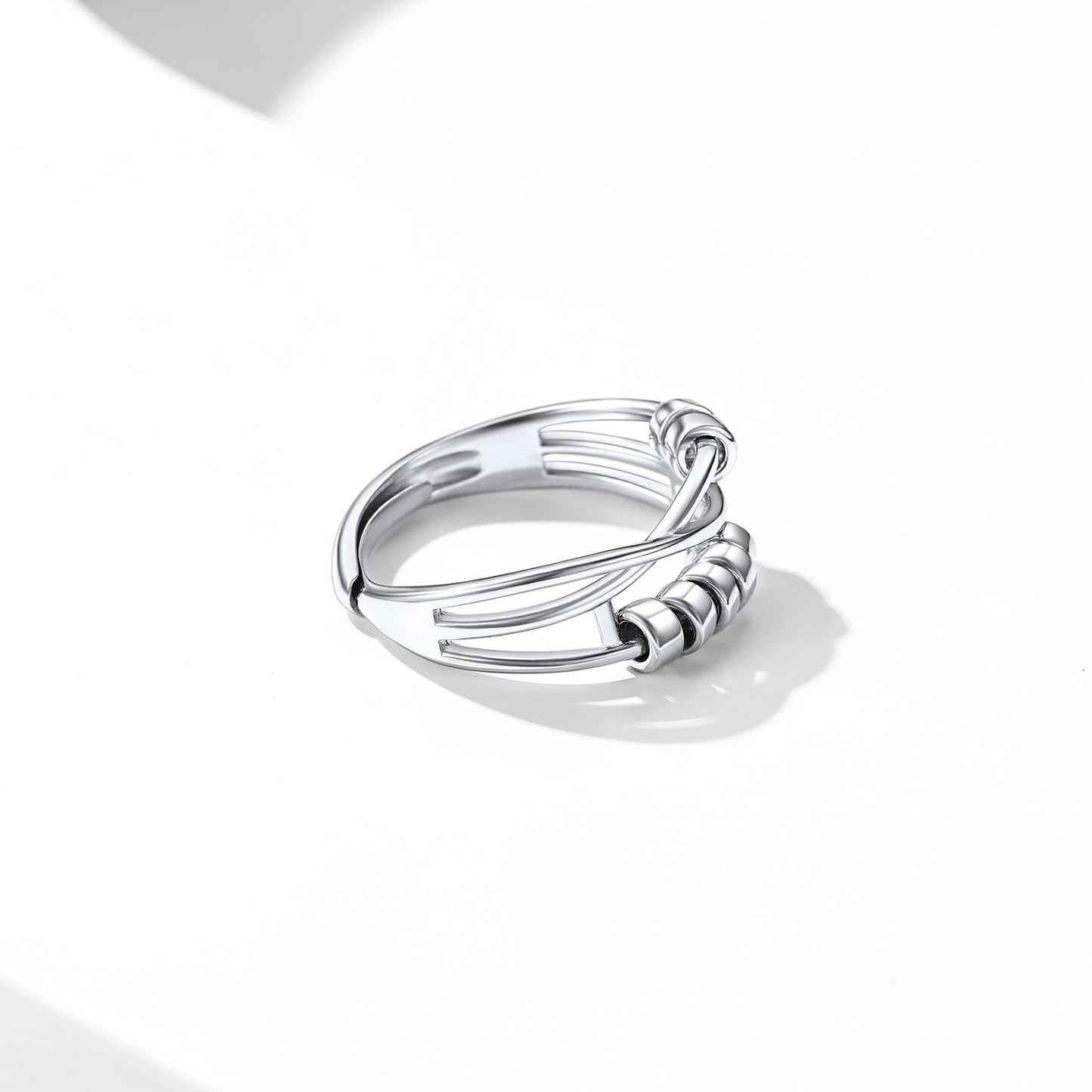 Silver Anti Anxiety Fidget Rings for Women