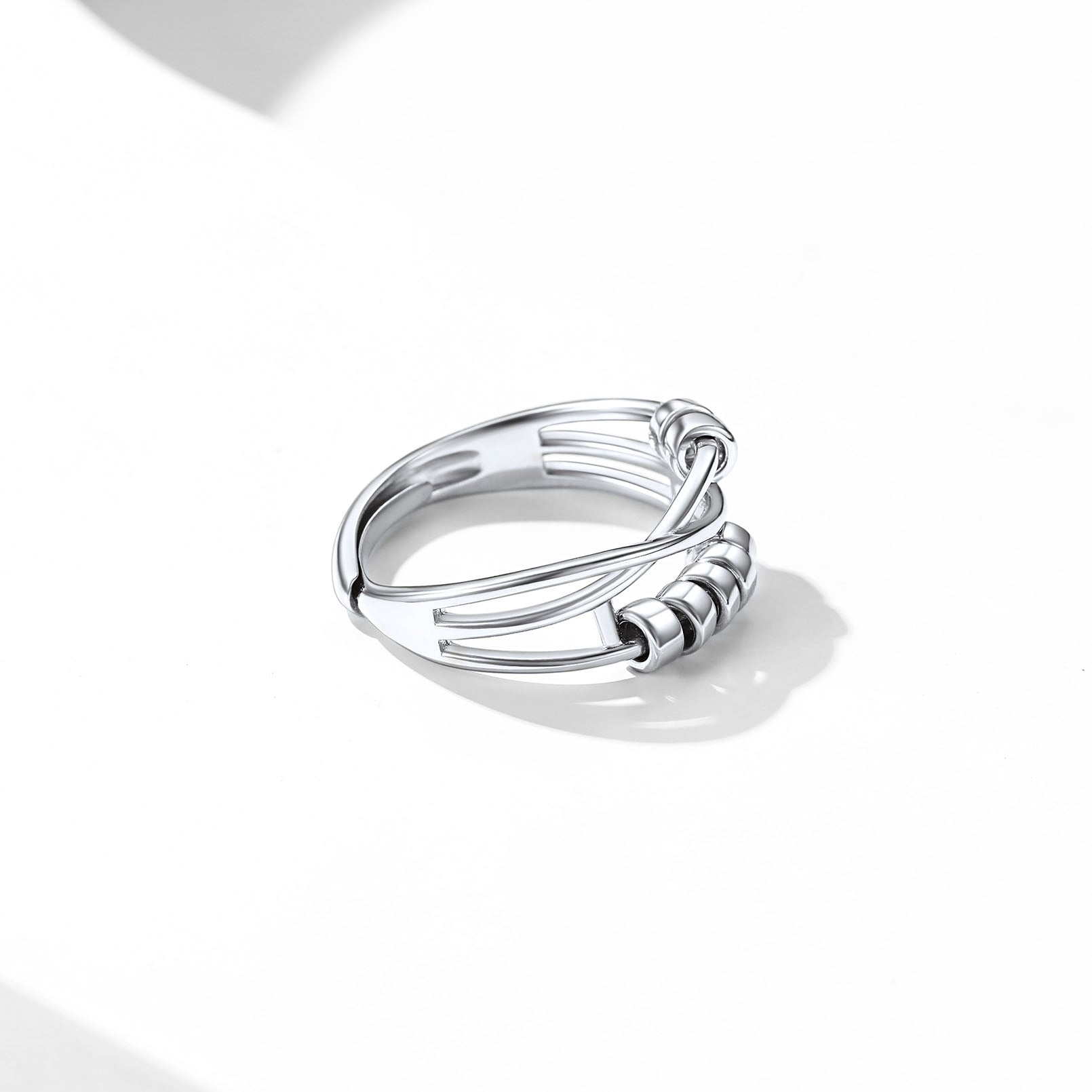 Silver Anti Anxiety Fidget Rings for Women