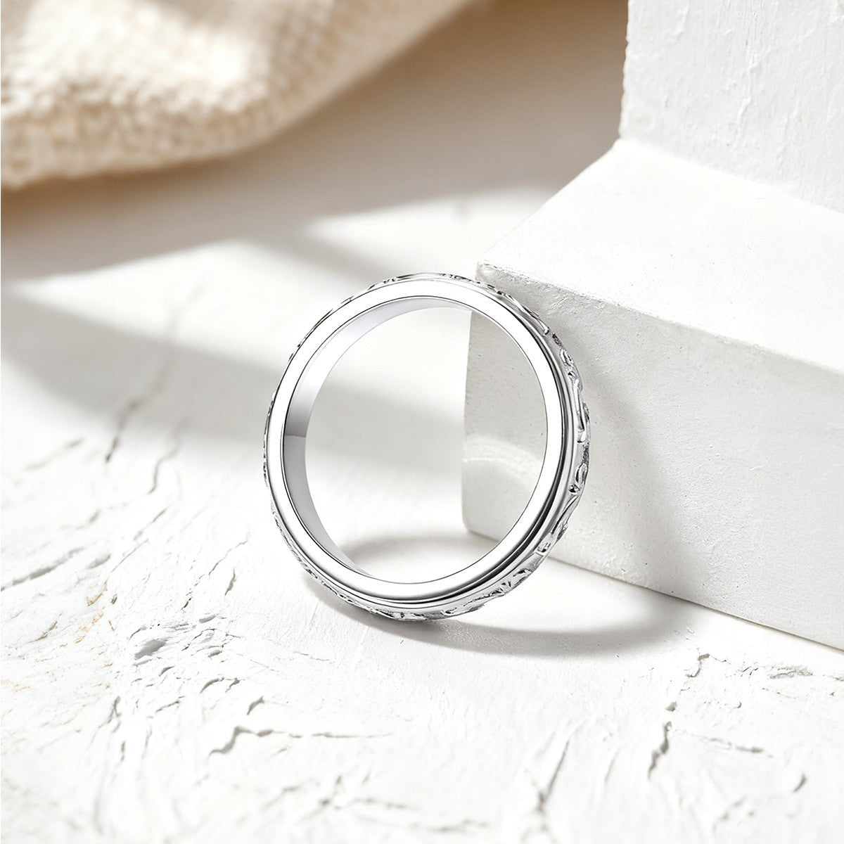 Silver Celtic Knot Anxiety Fidget Ring