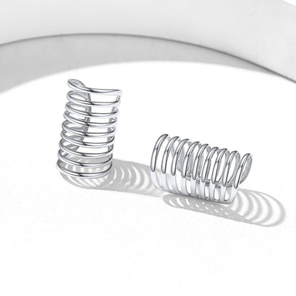 Silver Multi Lines Ear Cuff Earrings