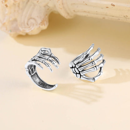 Skull Hand Ear Cuff Earrings Non Piercing