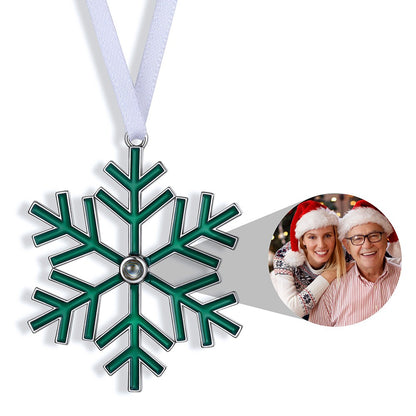 Snowflake Glow-in-the-dark Photo Projection Ornament
