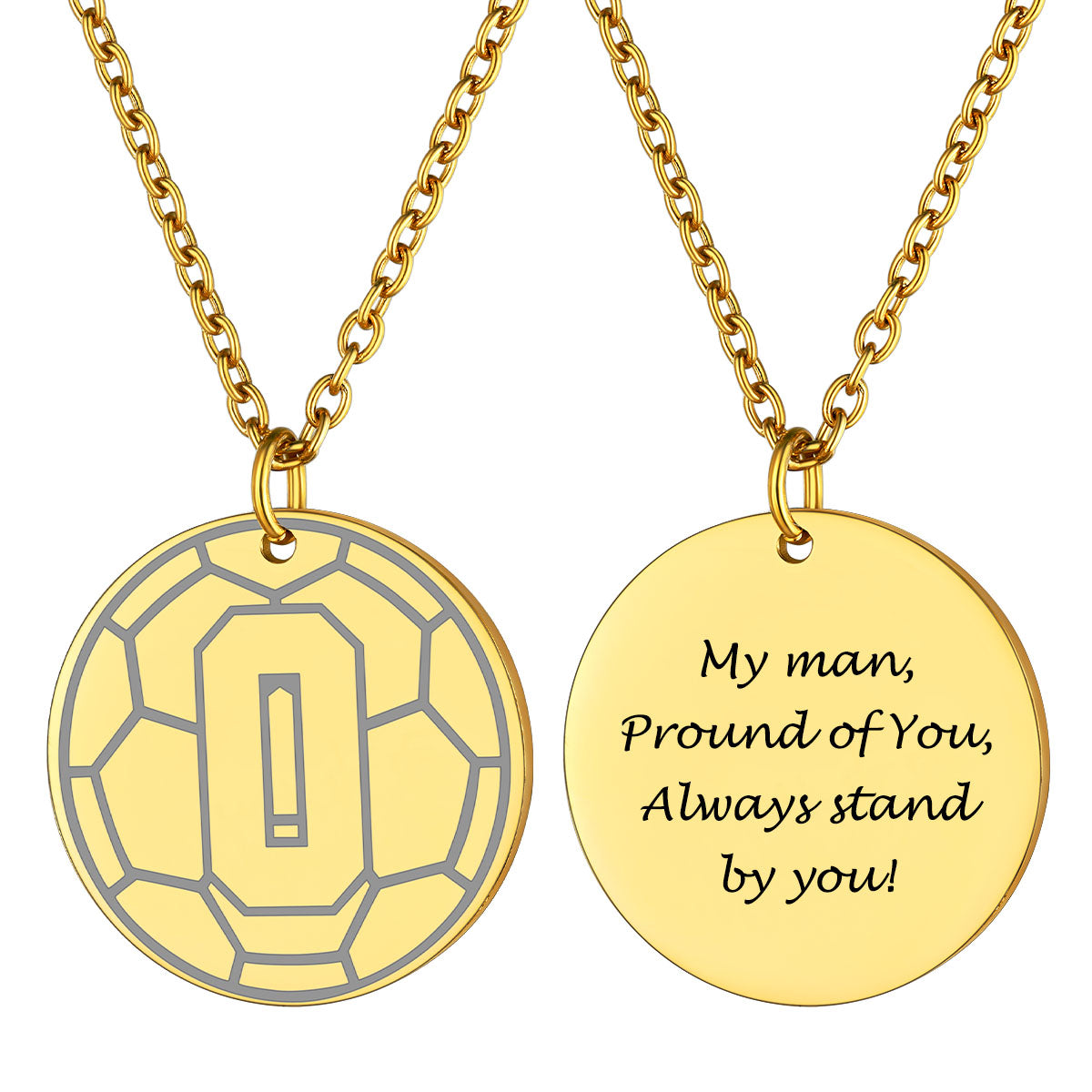 Soccer Necklaces Jersey Number Necklace Gold Plated