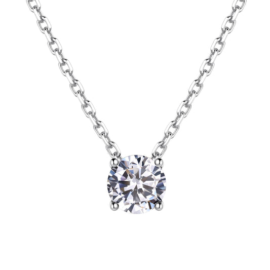 Solitaire April Birthstone Necklace for Women on a white background