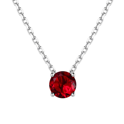 Solitaire January Birthstone Necklace for Women on a white background
