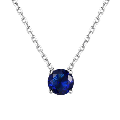Solitaire September Birthstone Necklace for Women on a white background