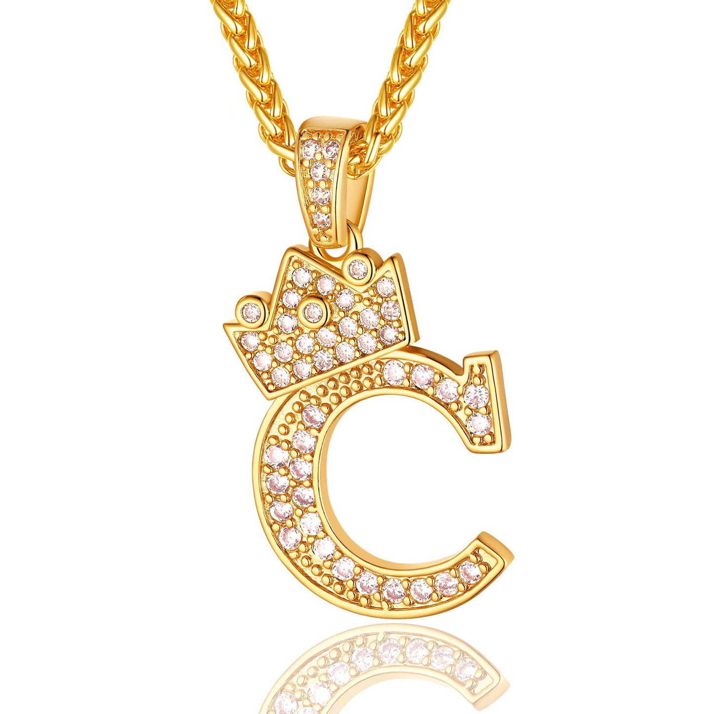 Sparkly Cubic Zirconia Initial C Necklace